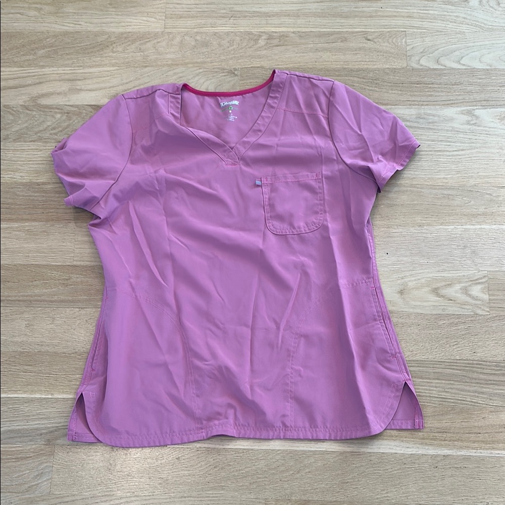 Scrubstar Short Sleeve Pink Top L